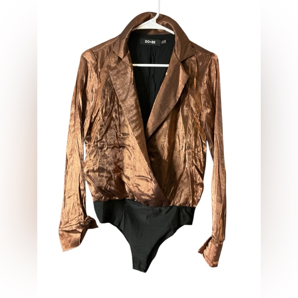 DO+BE Brown Black Bodysuit
